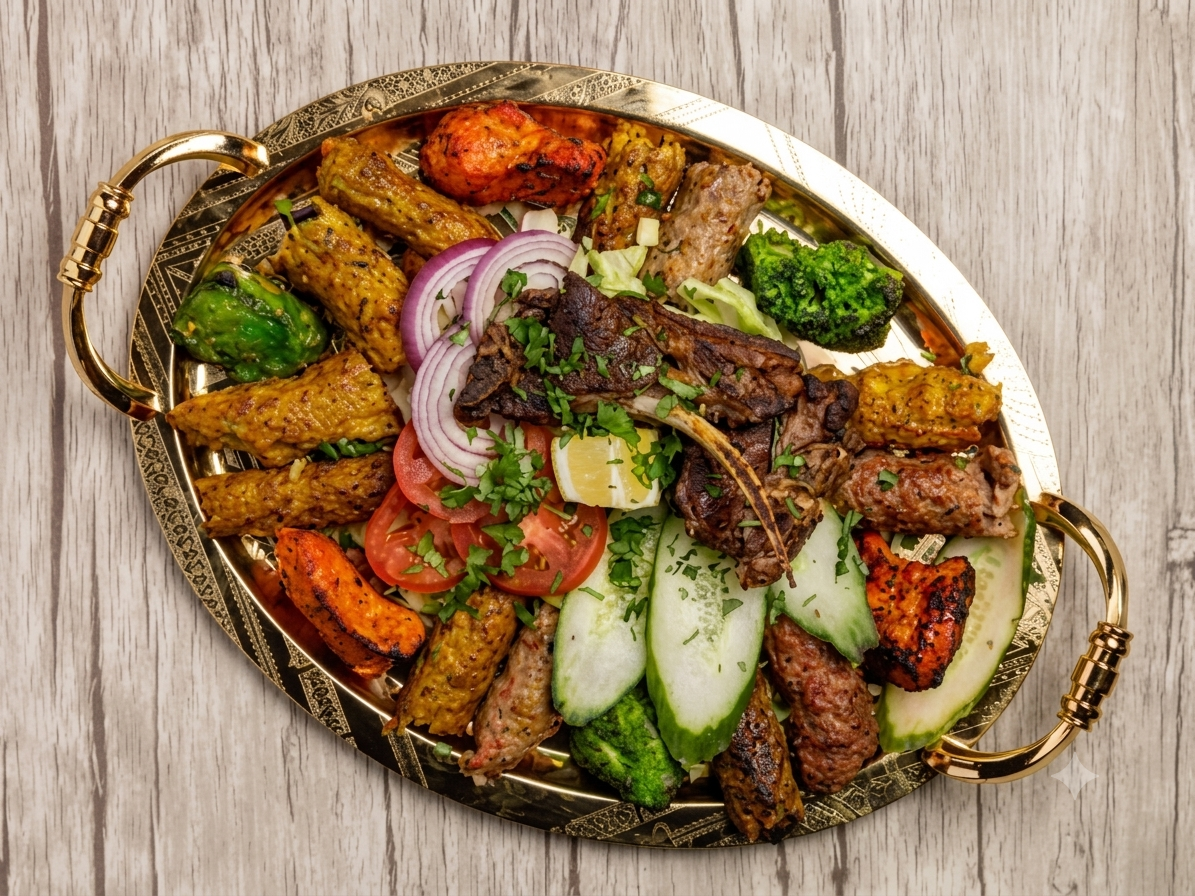 A signature royal platter at Dewan-e-Khass
