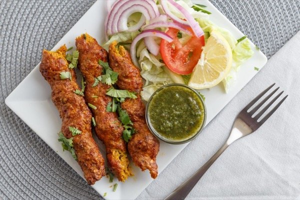 Seekh kebab platter
